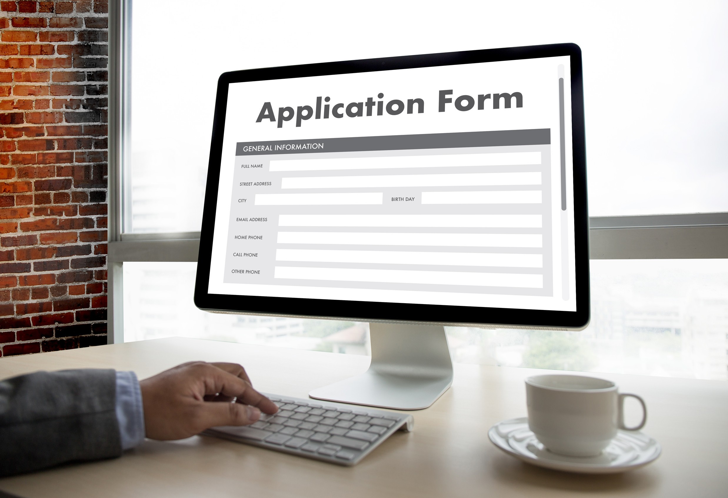 Application Form On Computer Using