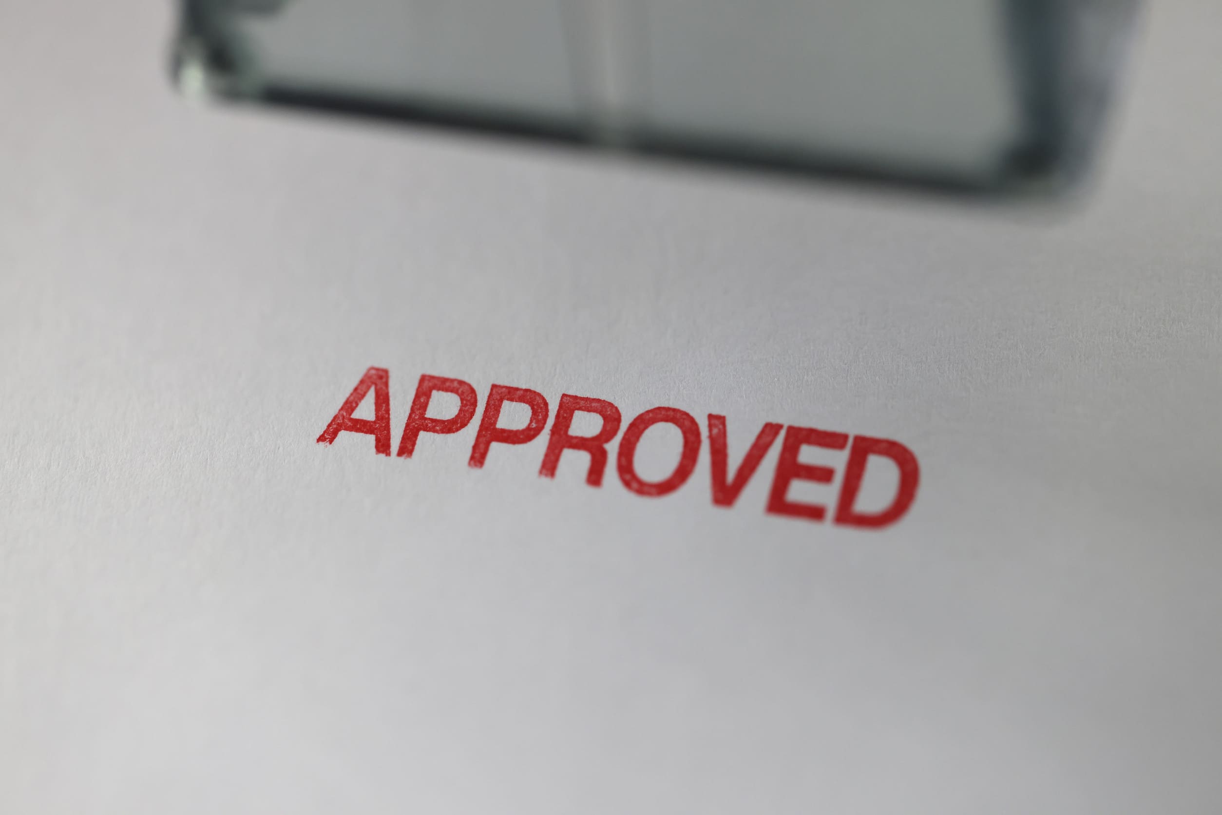 Approved Stamped On Papers