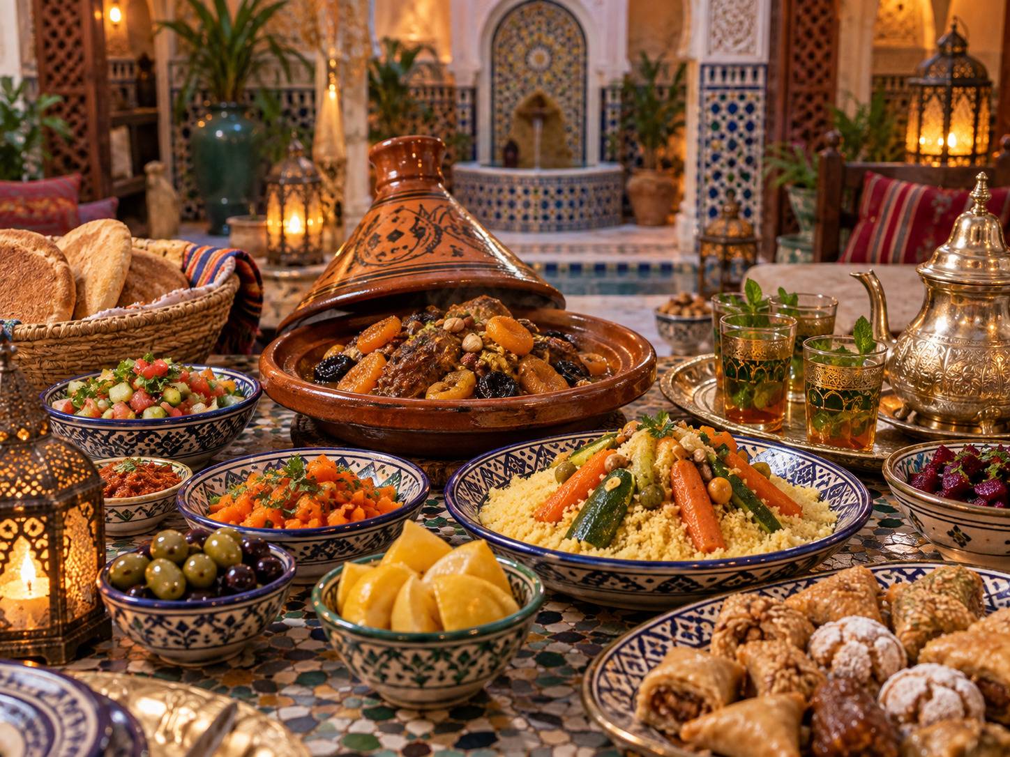 Morocco Slow Cooked Clay Tagines And Medina Delicacies