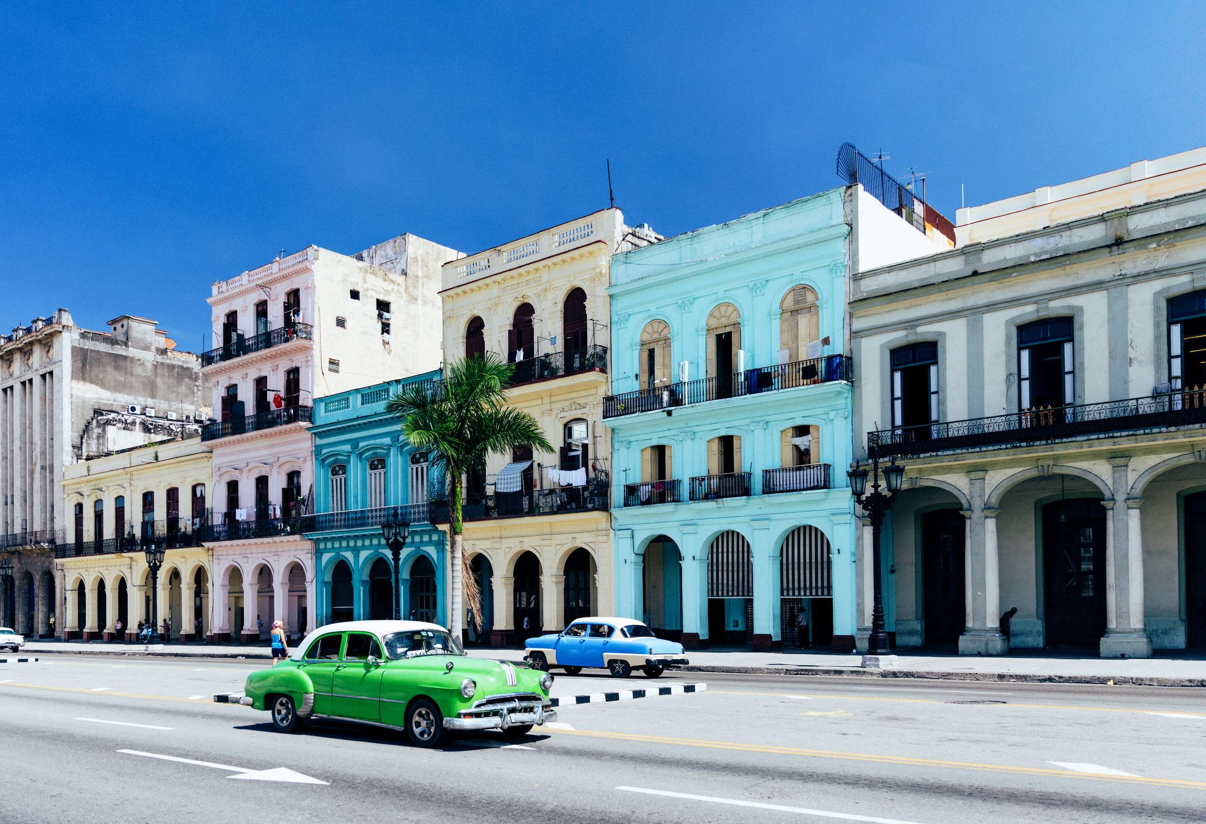 The Street In Downtown Havana Cuba